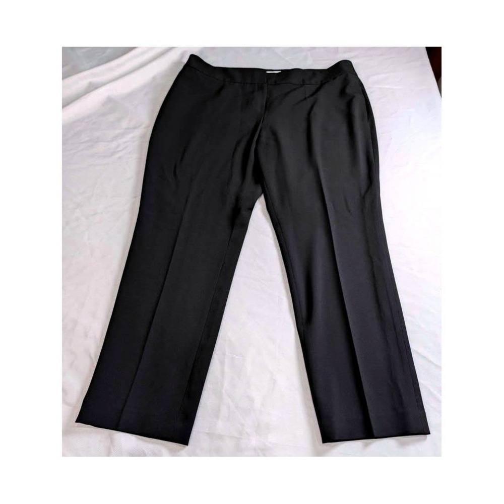 Le Suit ~ Dress Pants Size 18 ~ Black~Straight Leg/Flat Front/Business Trousers